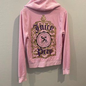 Juicy Couture Pink Hoodie Jacket | L